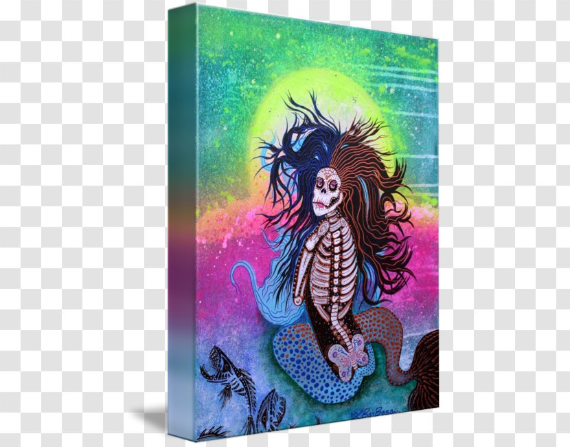 Sea Witch Illustration Witchcraft Painting Art - Skull Transparent PNG