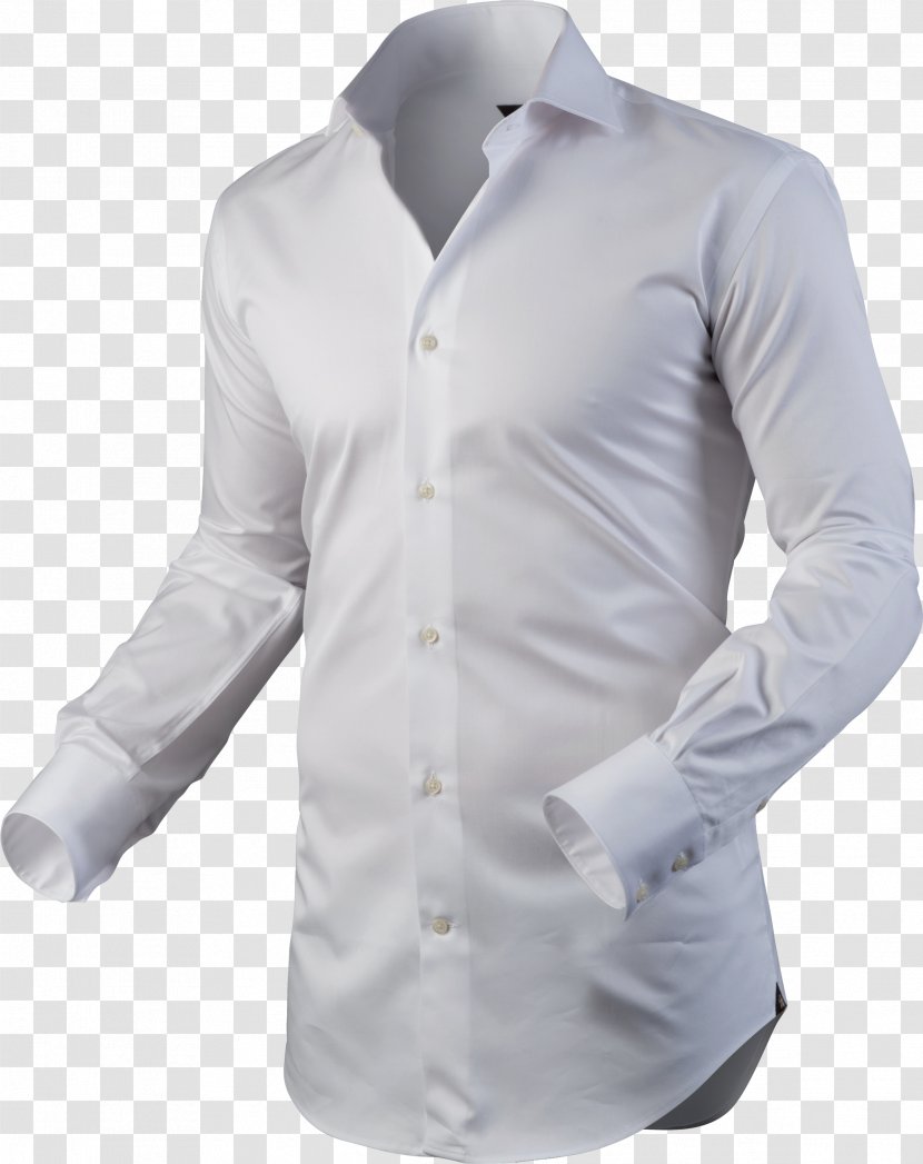 T-shirt White Dress Shirt Blouse - Collar Transparent PNG