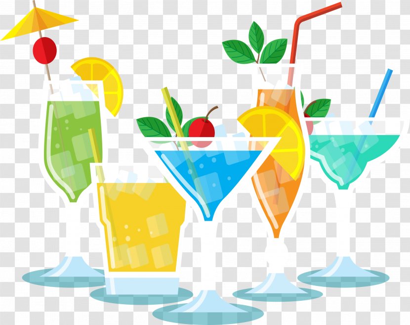 Cocktail Garnish Soft Drink Party Clip Art - Beach Transparent PNG