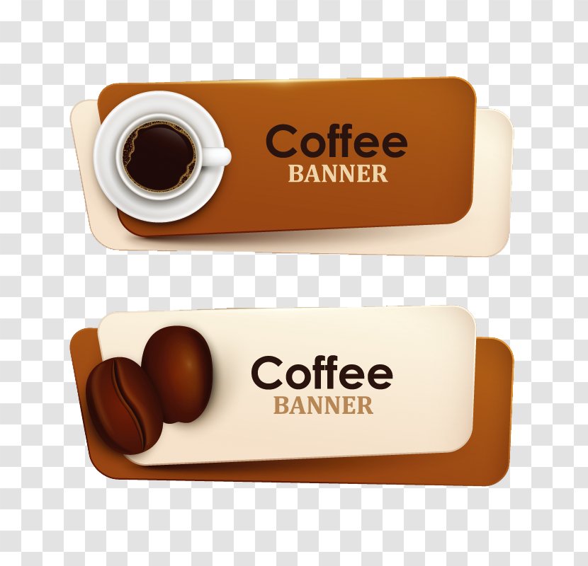 Coffee Cafe Banner Euclidean Vector - Cup Transparent PNG