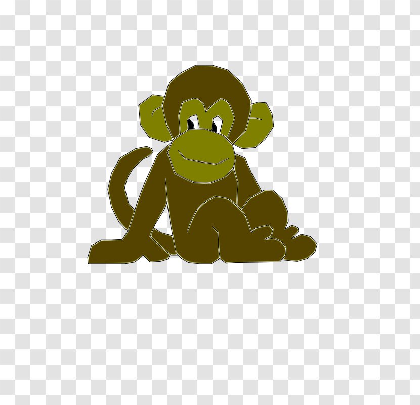 Monkey Ape Clip Art Primate Chimpanzee - Fictional Character Transparent PNG