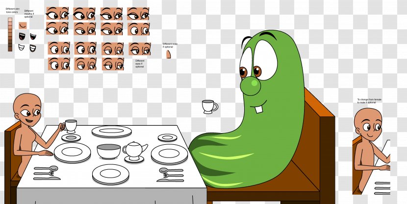 Mr. Lunt Homo Sapiens VeggieTales Tea Party Clip Art - Frame - Time Transparent PNG