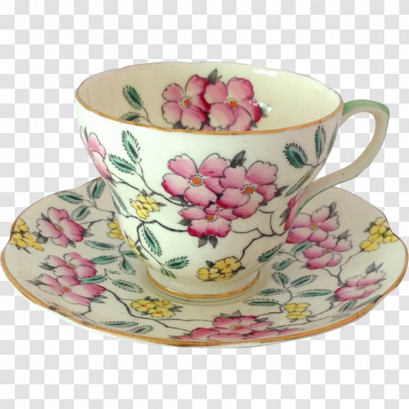Flowering Tea Saucer Tableware Porcelain - Chinese Transparent PNG