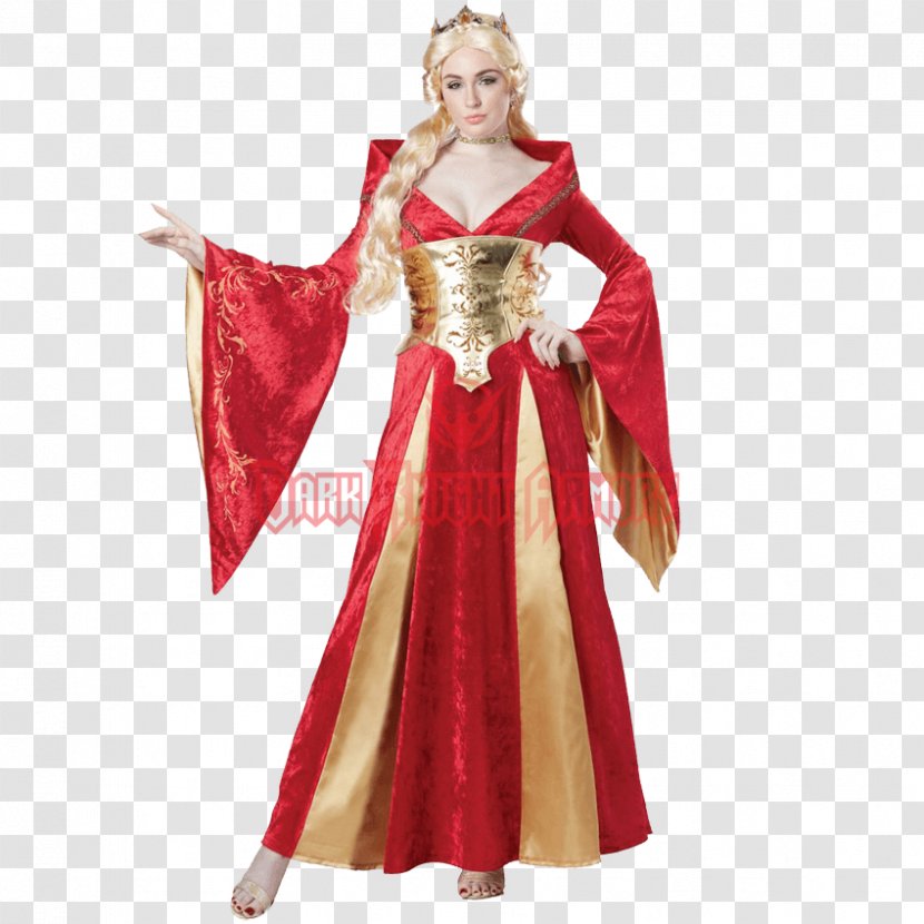Halloween Costume Middle Ages Clothing Queen Of Hearts - Dress Transparent PNG