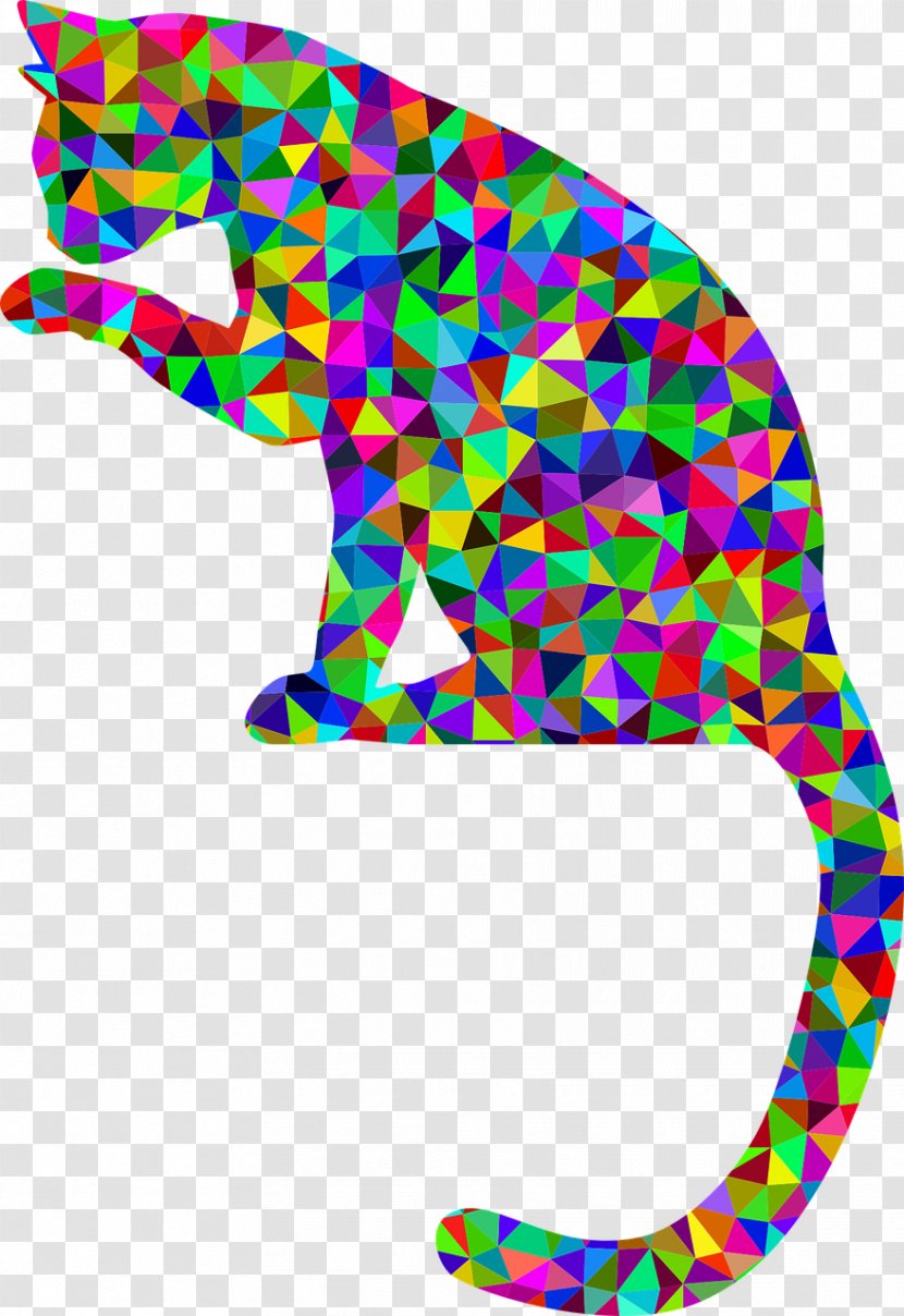 Color Chromatic Scale Abstract Art Illustration - Animal Figure - Colored Cat Transparent PNG