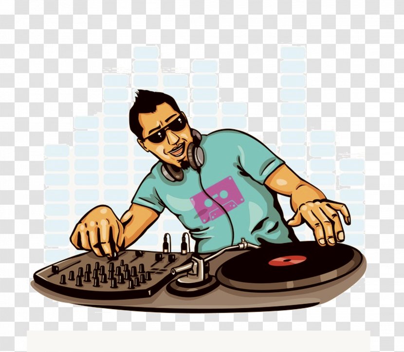 Disc Jockey DJ Mixer Illustration - Heart - DJing Cartoon Characters Transparent PNG