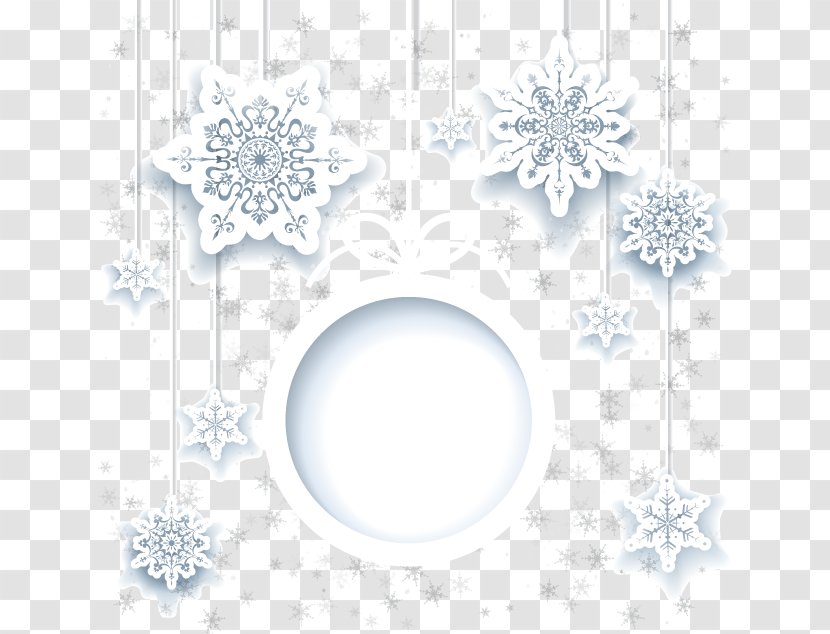 Snowflake Adobe Illustrator - Decorative Arts - Round Frame And Other Elements Of The Card Transparent PNG