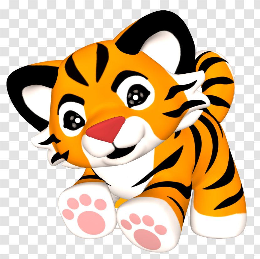 Tiger Cuteness Clip Art - Cat Like Mammal - Baby Cliparts Transparent PNG