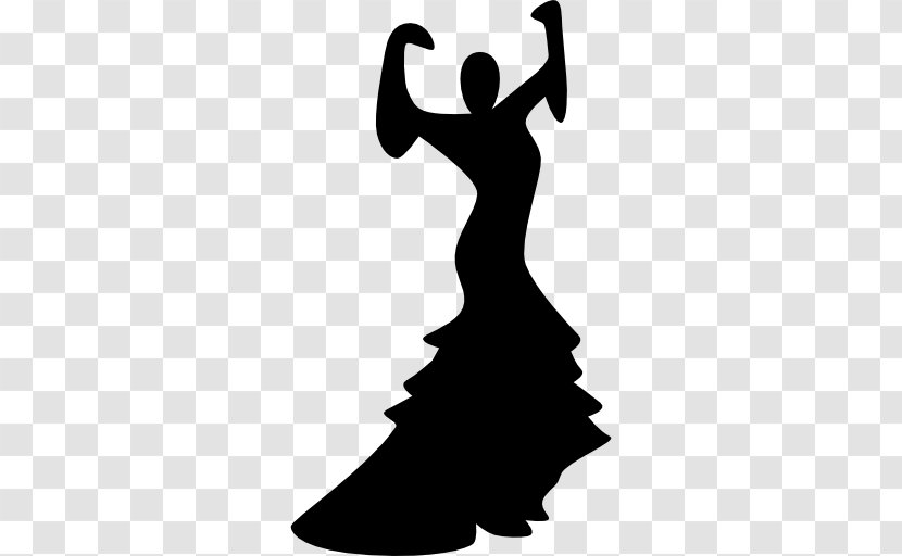 Flamenco Ballet Dancer Silhouette - Watercolor Transparent PNG