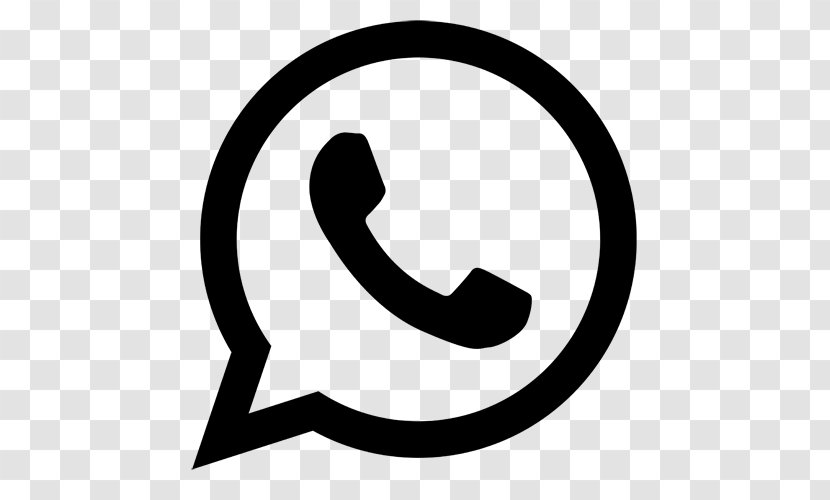 Logo WhatsApp Clip Art - Black And White - Preparation Transparent PNG
