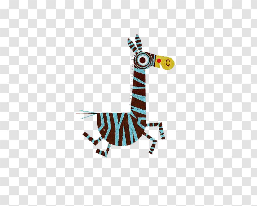 Alphabet Book Illustration - Zebra Running Transparent PNG