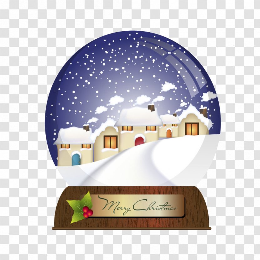 Crystal Ball Christmas Illustration - Winter Snowball Vector Material Transparent PNG