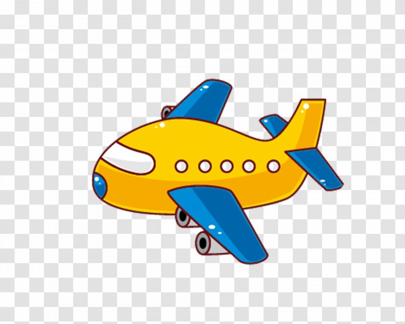 Airplane Aircraft Cartoon - Electric Blue Transparent PNG