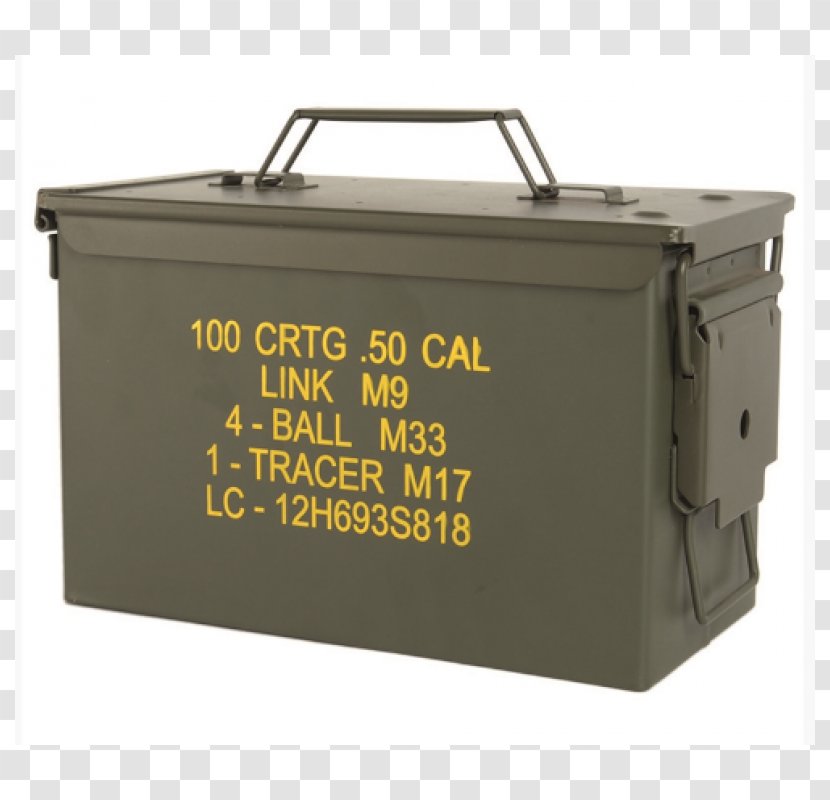 Ammunition Box Caliber Military .50 BMG - 50 Bmg Transparent PNG