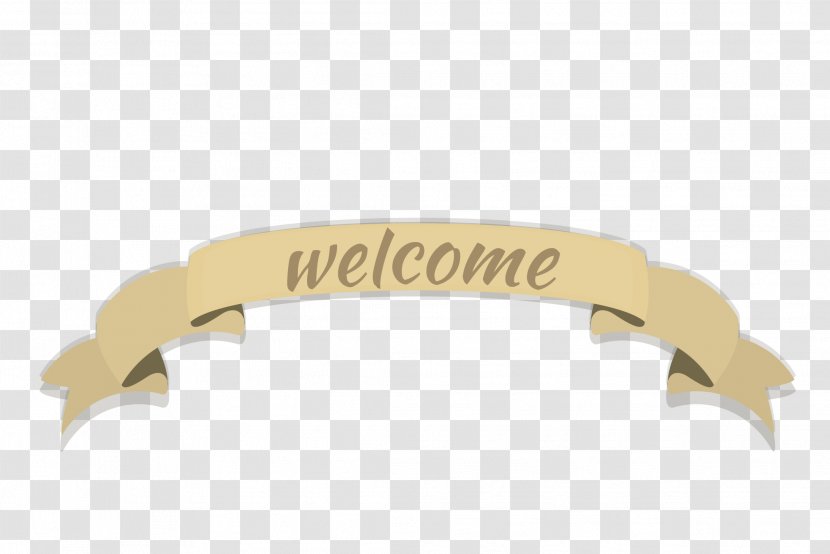 Yellow Web Banner - Welcome Transparent PNG