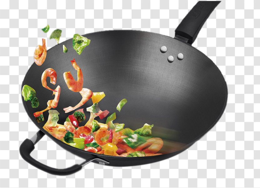 Wok Frying Pan Cookware And Bakeware Non-stick Surface - Dish - Round About Gourmet Transparent PNG