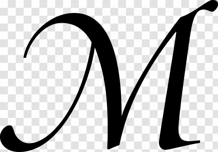 Cursive M Letter Alphabet Clip Art - Silhouette - Word Transparent PNG