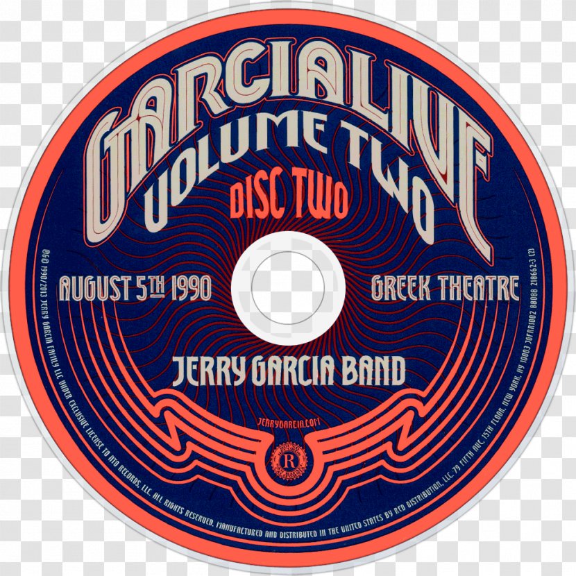 Jerry Garcia Band Compact Disc Live Volume Two Compliments Album - Flower Transparent PNG