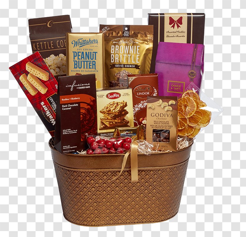 Food Gift Baskets Hamper Confectionery - Basket - Godiva Dark Chocolate Transparent PNG