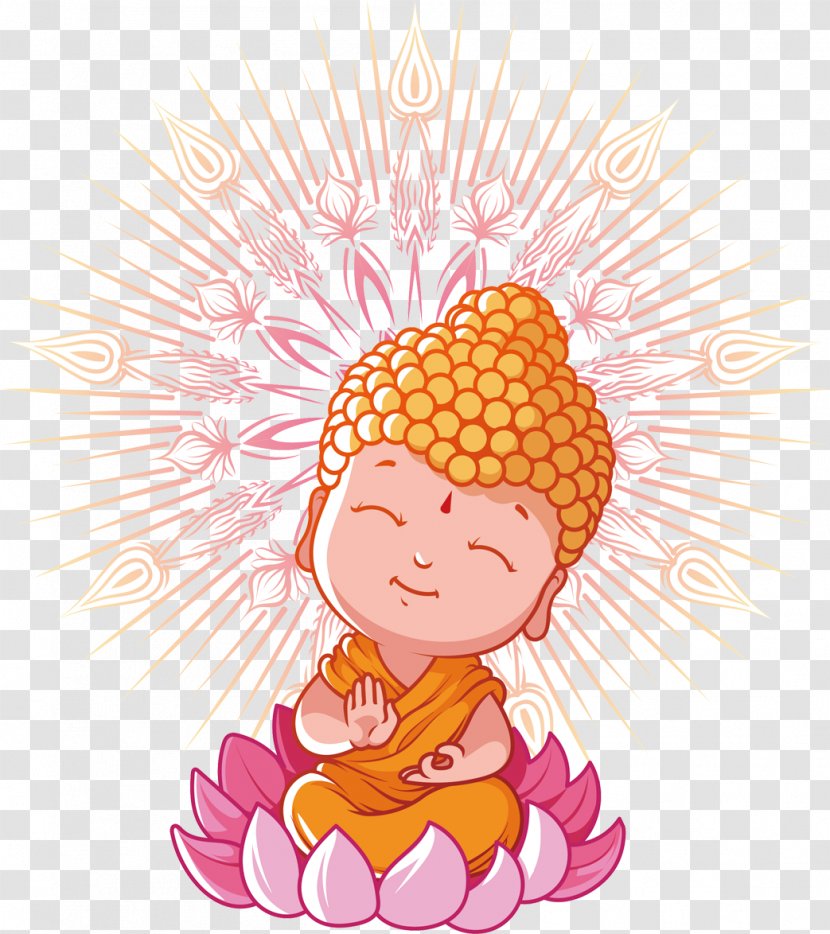 Buddhism Cartoon Zen Lotus Position - Vector Children Statues Transparent PNG