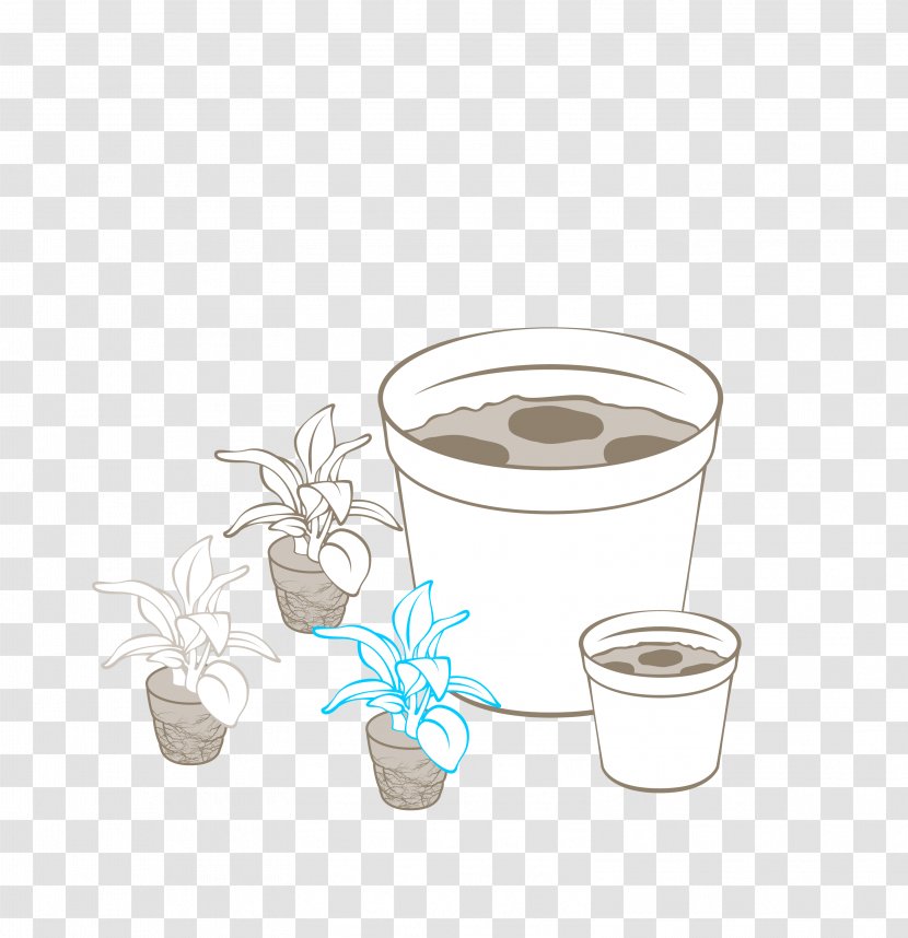 Coffee Cup Flowerpot - Flower Transparent PNG