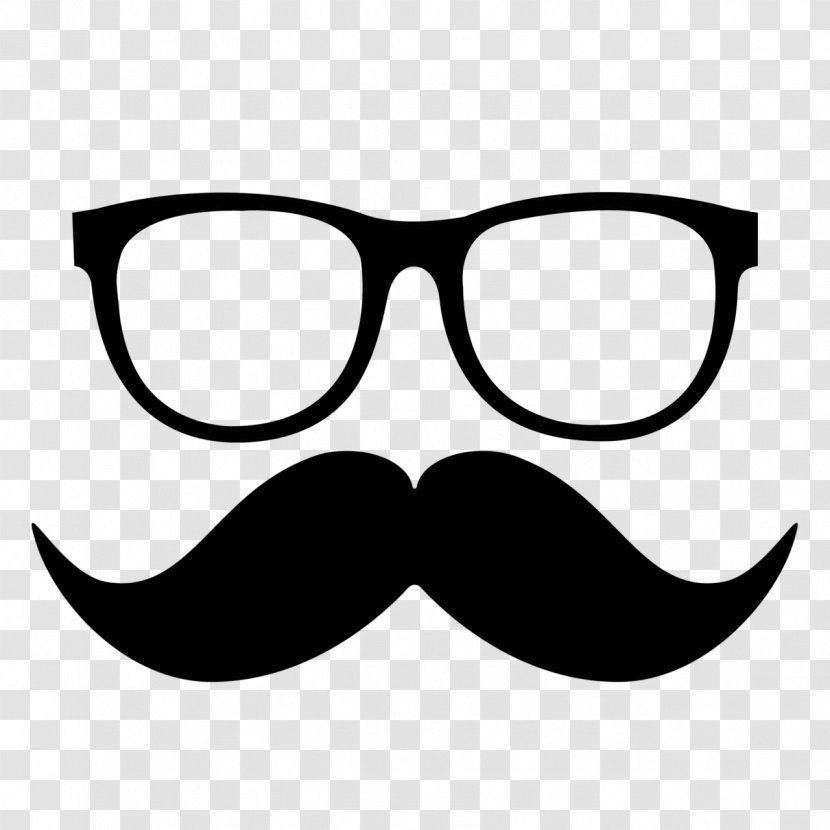 Moustache Hipster Beard Clip Art - Black And White Transparent PNG