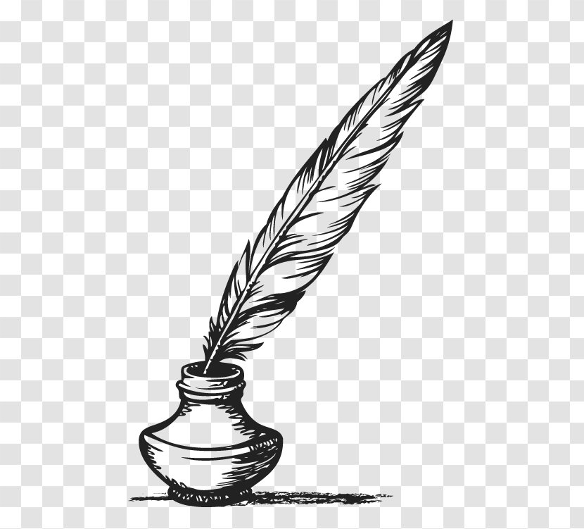 Feather Pen Quill Literatura Europea Y Edad Media Latina Mistborn - Black And White - Império FinalFeather Transparent PNG