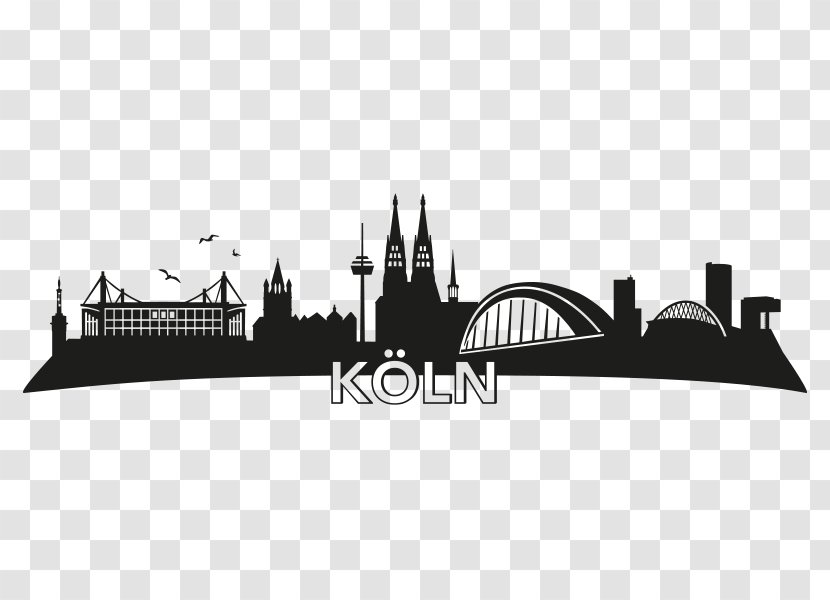 Cologne Skyline Silhouette Wall Decal Furniture - Drawing Transparent PNG