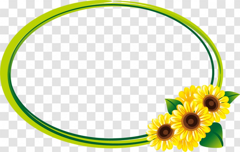Pixel - Floral Design - Sunflower Border Round Transparent PNG
