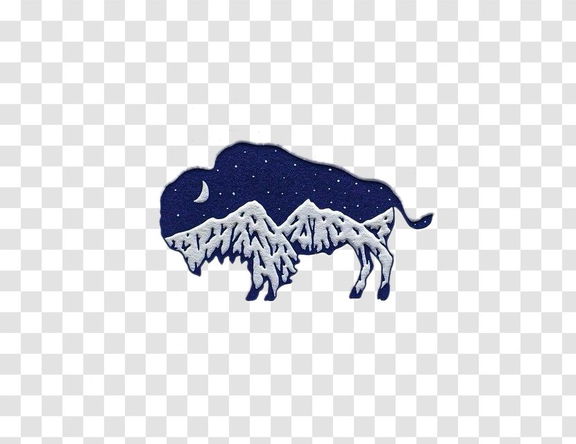 Appa Logo American Bison Sticker - Letterpress Printing - Wolf Starry Night Filled Transparent PNG