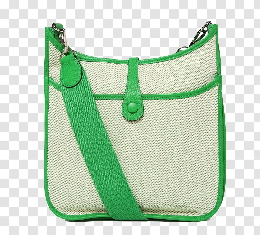 Chanel Hermxe8s Handbag Louis Vuitton - Brand - HERMES (Hermes) Green Canvas Messenger Bag Transparent PNG