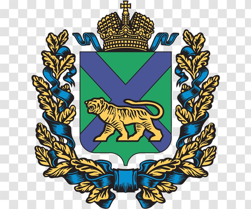 Krais Of Russia Olginsky District Tigrovyy Administratsiya Primorskogo Kraya Coat Arms Primorsky Krai - Crest - Symbol Transparent PNG