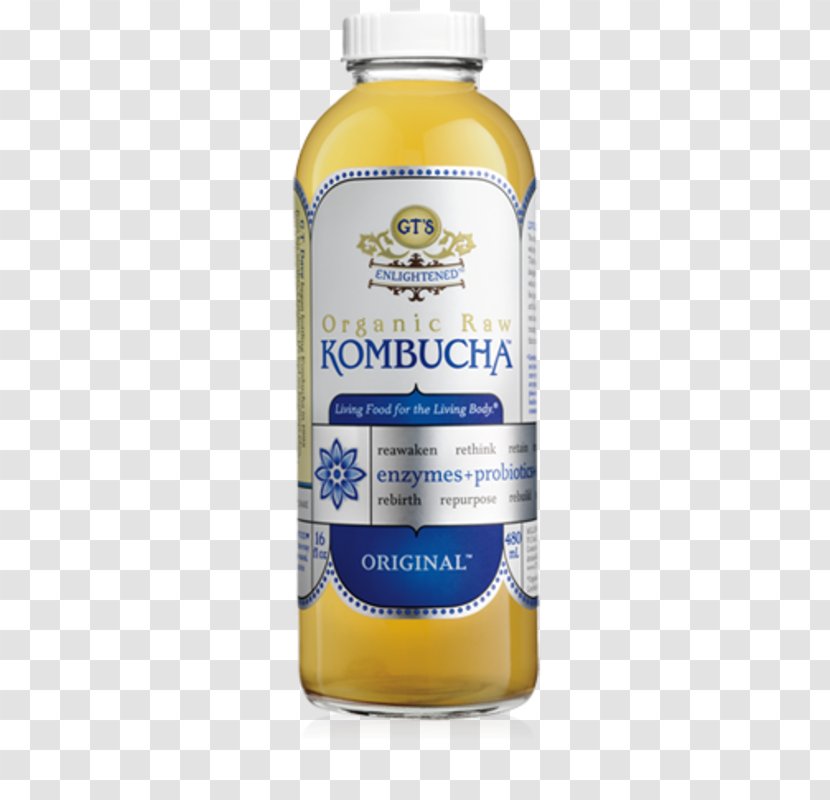 Kombucha Green Tea Drink Ginger - Probiotic Transparent PNG