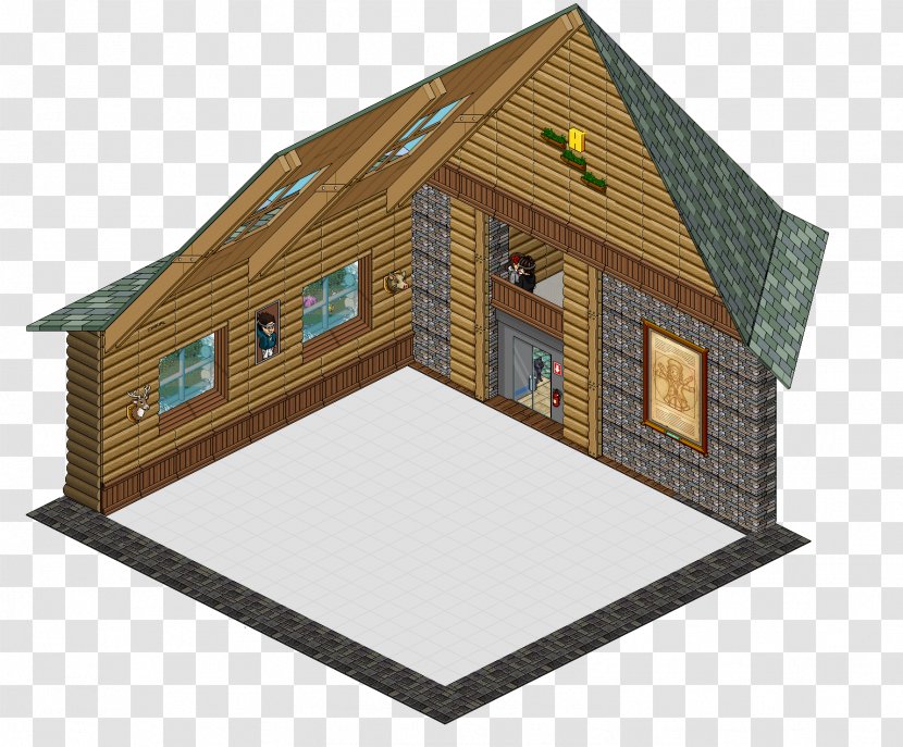 Habbo House Room Hall Roof - Cabane Transparent PNG