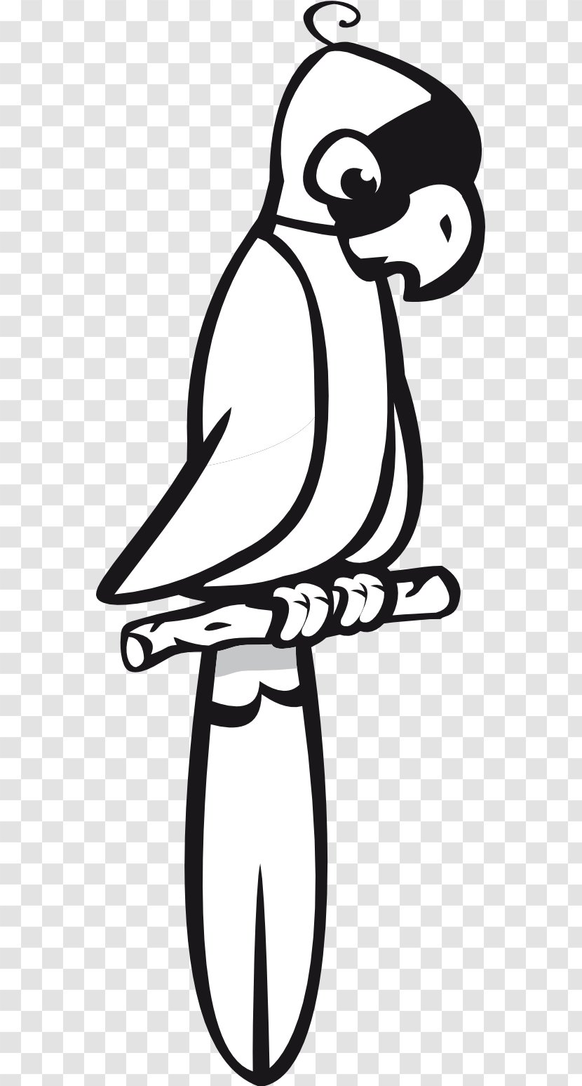 Cockatoo Drawing Black And White Clip Art - Royaltyfree - Bird Cage Transparent PNG