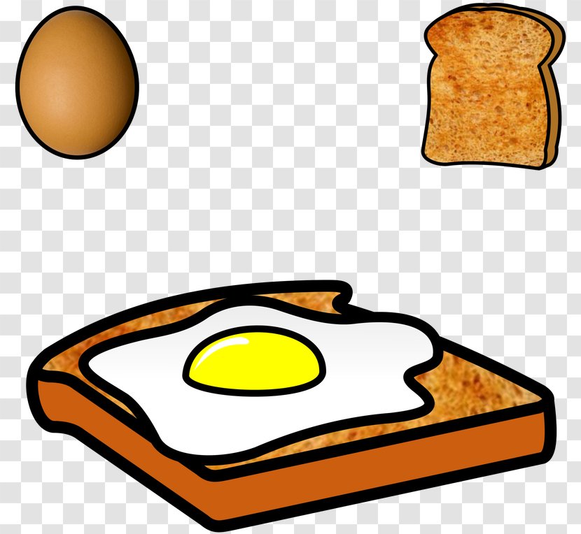 Junk Food Cartoon - Creamed Eggs On Toast - Dish Transparent PNG