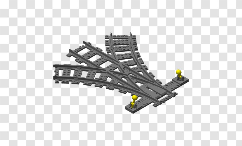 Lego Trains Rail Transport Track Wye - Automotive Exterior - Railroad Switch List Transparent PNG