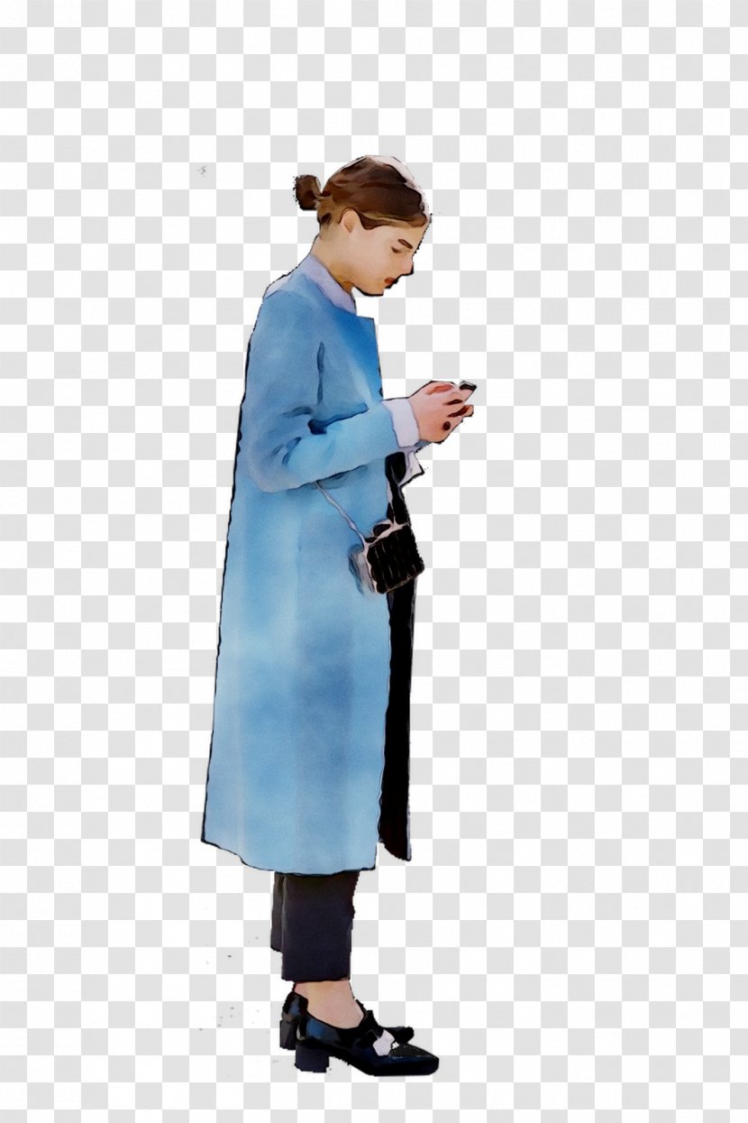 Coat Costume Outerwear Turquoise - Standing Transparent PNG