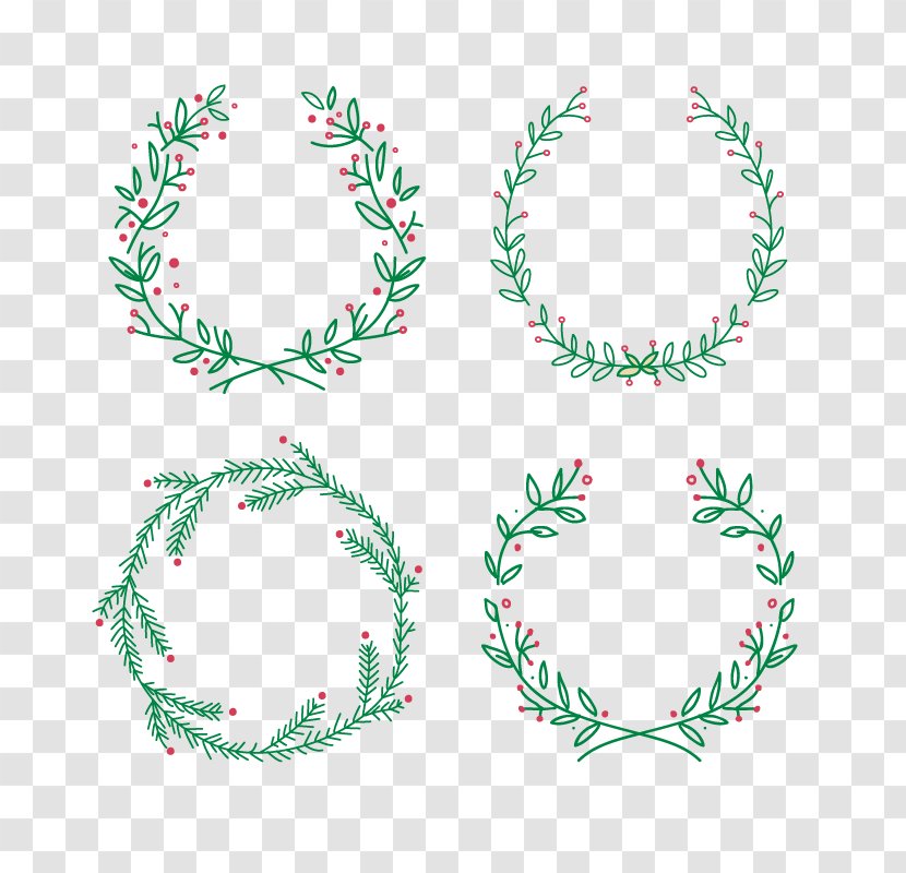 Santa Claus Wreath Christmas Euclidean Vector Crown - Vecteur - Green Garland Transparent PNG