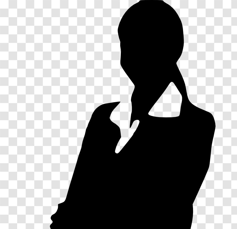 Silhouette Woman Professional Clip Art - Black And White - Cliparts Business Transparent PNG