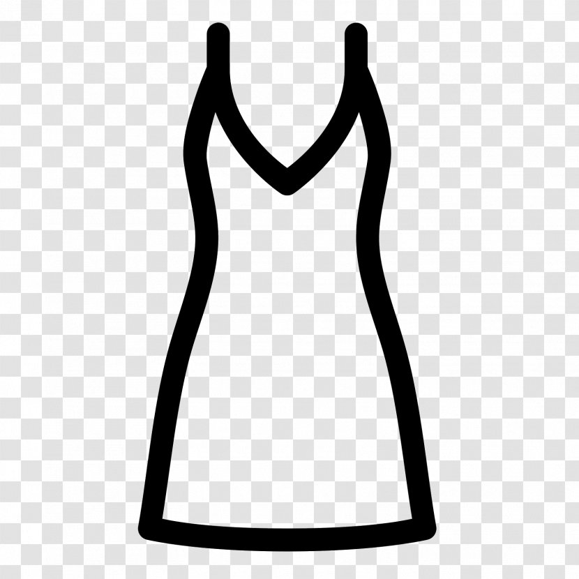 Slip Clothing Dress Clip Art - Black And White - Clothes Transparent PNG