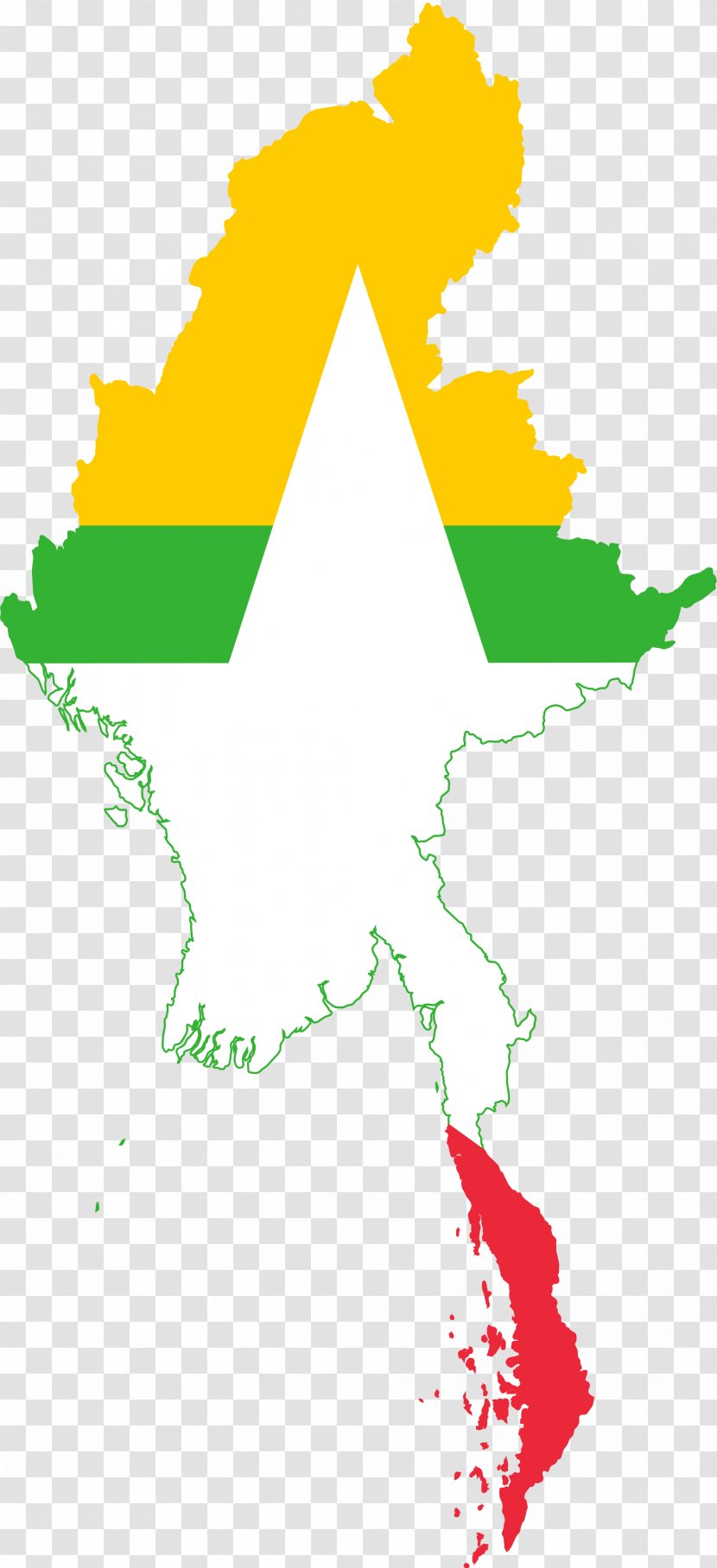 Burma Blank Map Flag Of Myanmar - Artwork - Country Transparent PNG
