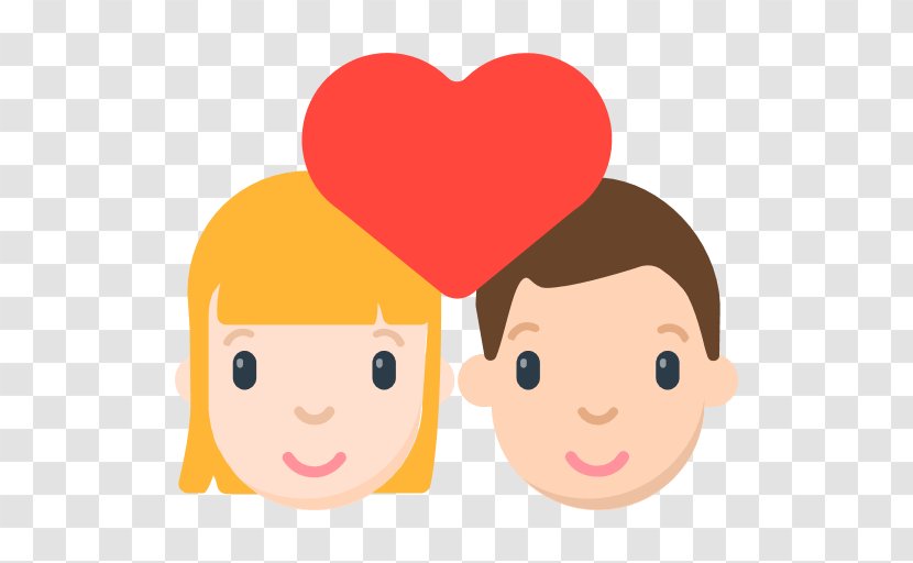 Emoji Couple Falling In Love Smiley - Silhouette Transparent PNG