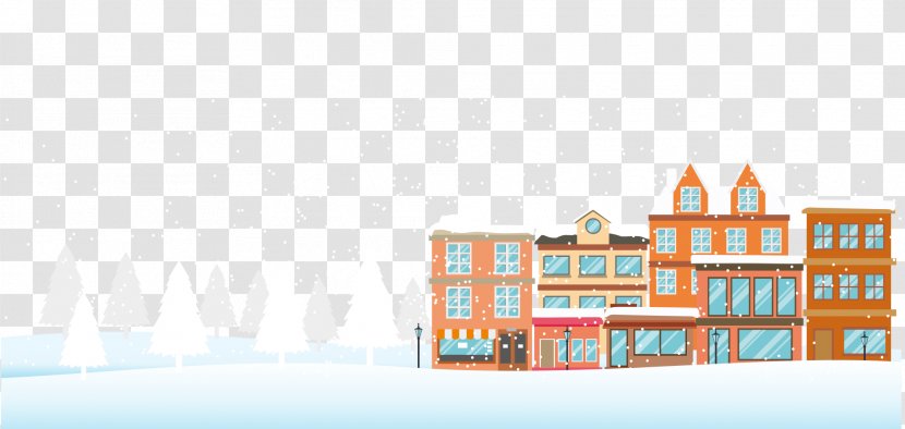 Building Download Illustration - Orange - Snow Transparent PNG