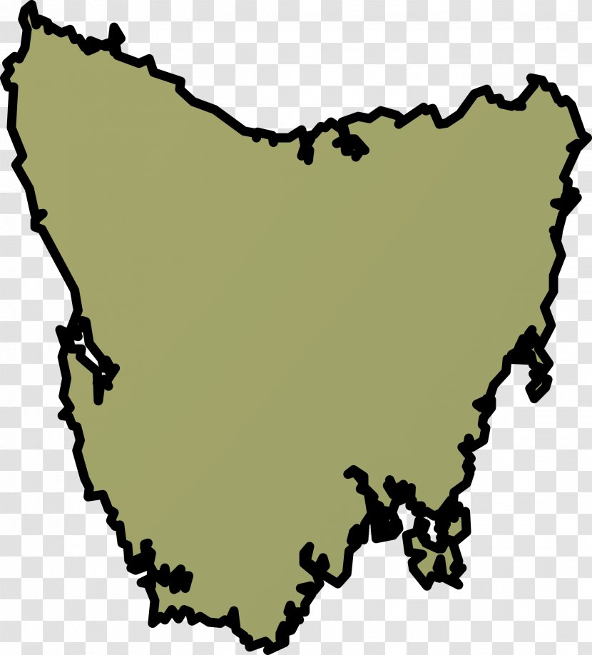 Hobart Blank Map Outline Of Geography Clip Art - Continent Transparent PNG