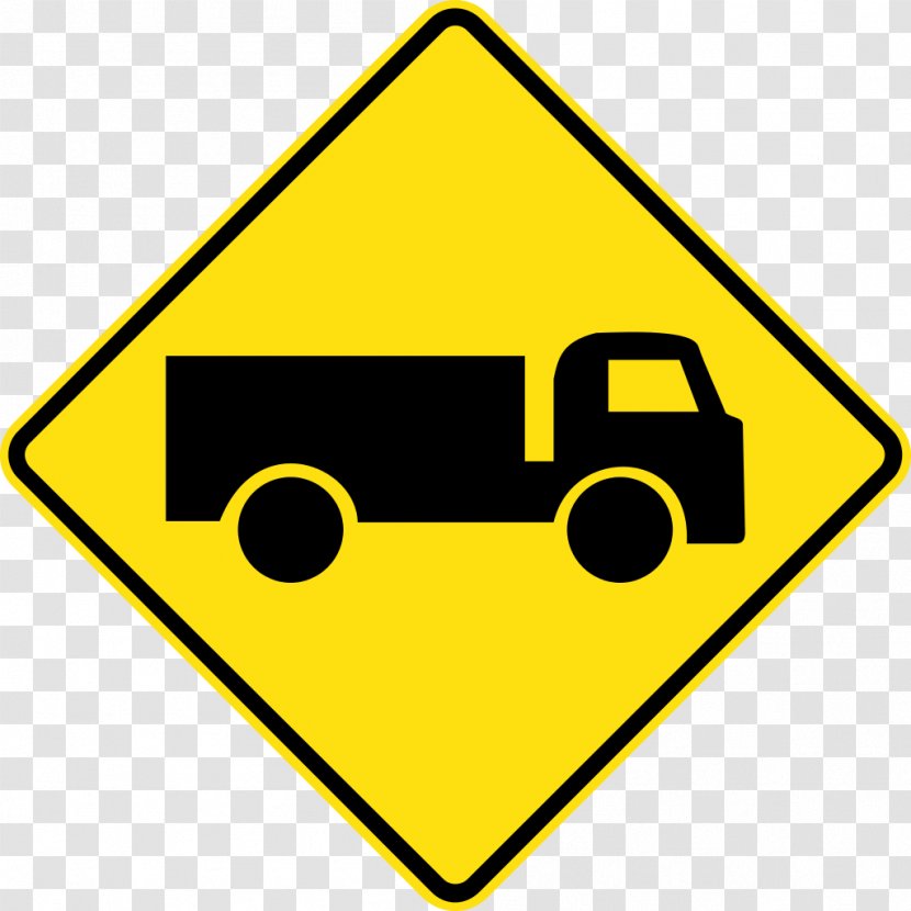 Traffic Sign Warning Truck Road - Creative Information Transparent PNG