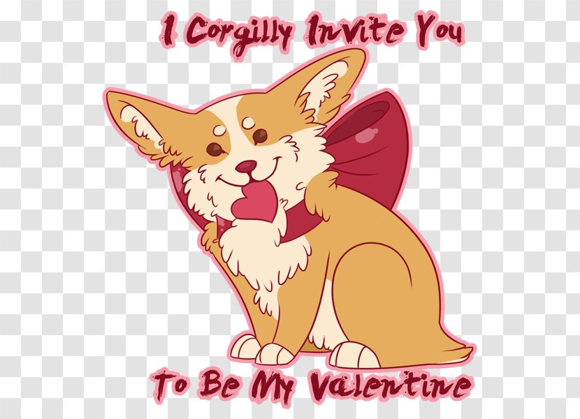 Pembroke Welsh Corgi Valentine's Day Greeting & Note Cards Gift - Frame - Valentine Transparent PNG