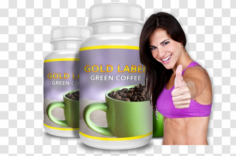 Green Coffee Extract Bottle Gold Transparent PNG