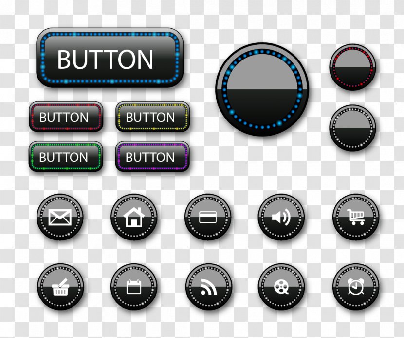 Button Euclidean Vector Icon - Ui Transparent PNG