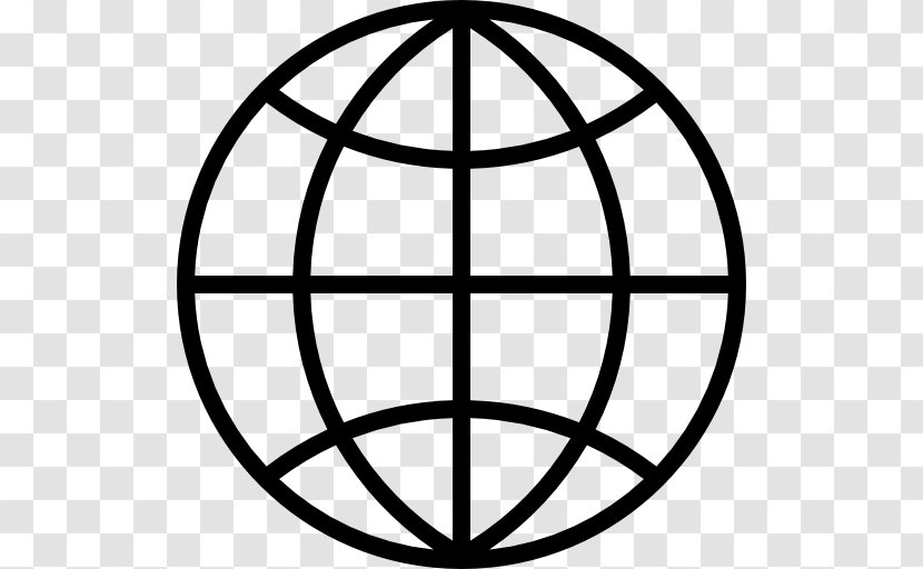 Globe Earth World Map - Line Art Transparent PNG